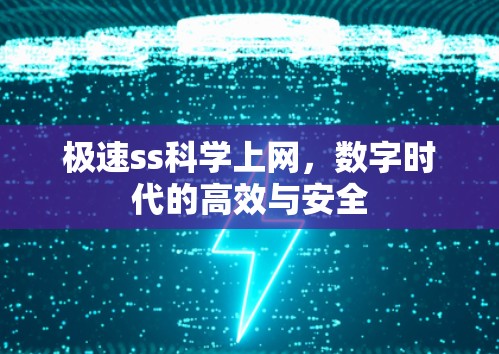 极速ss科学上网，数字时代的高效与安全
