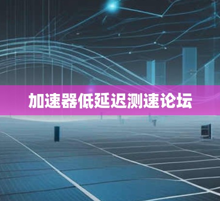 加速器低延迟测速论坛