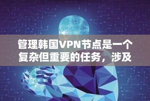管理韩国VPN节点是一个复杂但重要的任务，涉及多个方面，从安全到合规，每一步都需要仔细规划。以下是详细的步骤和建议