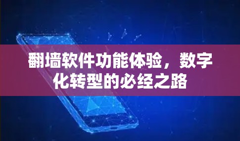 翻墙软件功能体验，数字化转型的必经之路