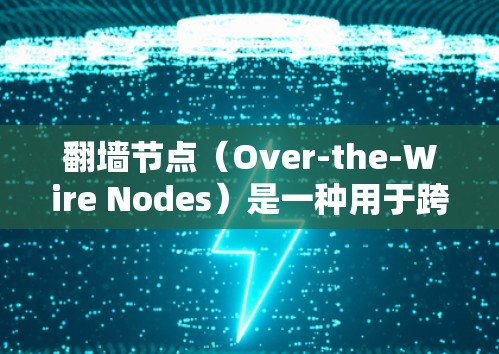 翻墙节点（Over-the-Wire Nodes）是一种用于跨平台文档传输的网络服务，能够将文档从本地计算机上传到服务器或从服务器上传到本地计算机。以下是一些关于翻墙节点的详细信息