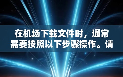 在机场下载文件时，通常需要按照以下步骤操作。请注意，具体流程可能会因机场和设备有所不同，建议根据具体的机场和设备进行调整